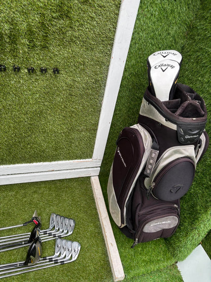Callaway X Forged Irons, Callaway Warbird Woods, Cleveland CG16 Wedge & TaylorMade Cart Bag