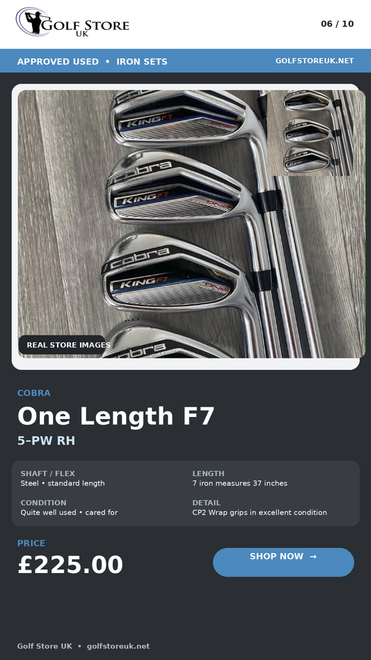 Cobra One Length F7 irons 5-PW Right Handed