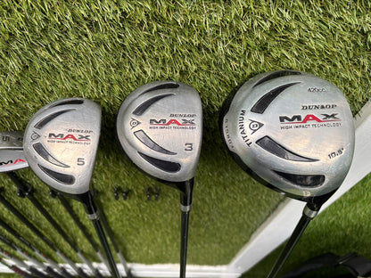 Dunlop MAX Complete Golf Set – 420cc Titanium Driver, Matching Irons & Dunlop Bag
