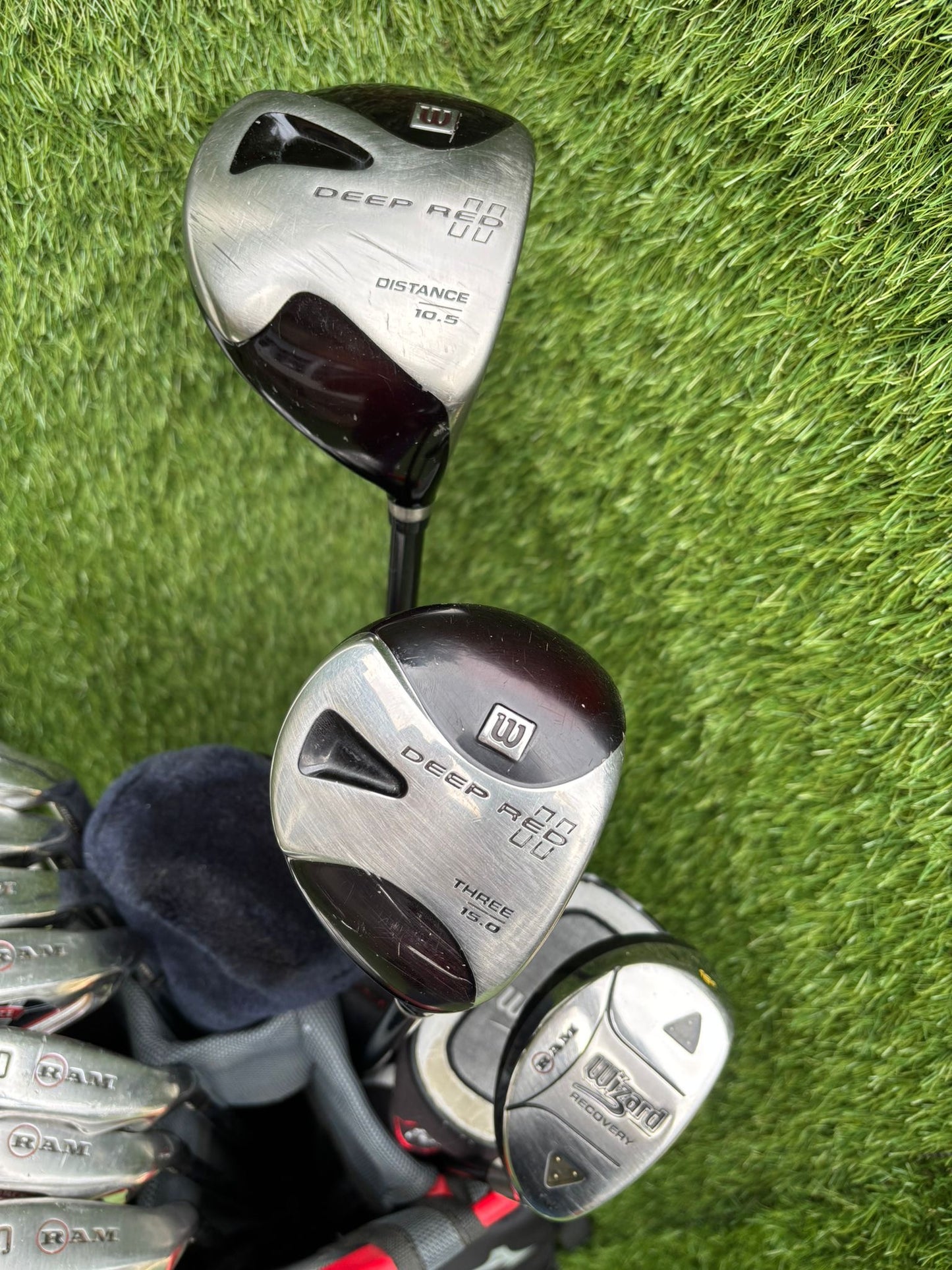 Wilson Deep Red Woods + Ram Concept Irons Set + Mizuno Stand Bag - Free P&P