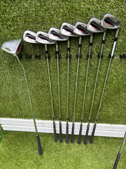 Wilson Deep Red Full Matching Golf Set (5–SW) with Titleist Stand Bag