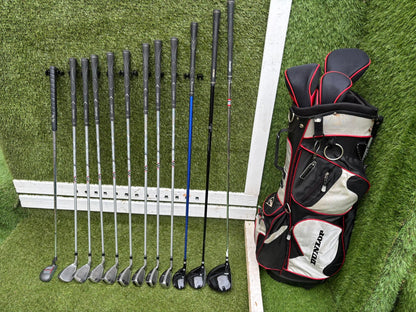 Slazenger Big Ezee Iron-Wood Golf Set V300 Driver Hybrid Stand Bag Free P&P