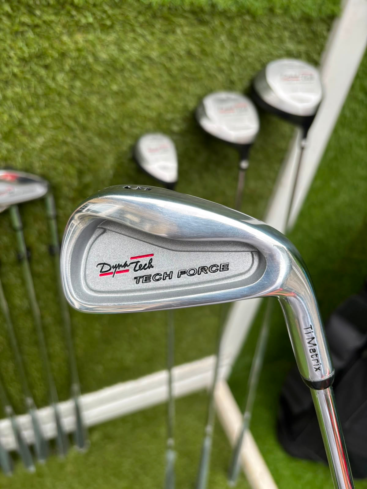 Unused and Boxed Dyna-Tech “Tech Force” Full Golf Set (5–SW) + Driver, 3 Wood, Hybrid + Bag