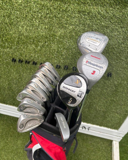 Ryder Mk 2 Irons + Donnay / Howson Woods + Putter + Bag – Full 12 Club Set £94.00 Free Delivery