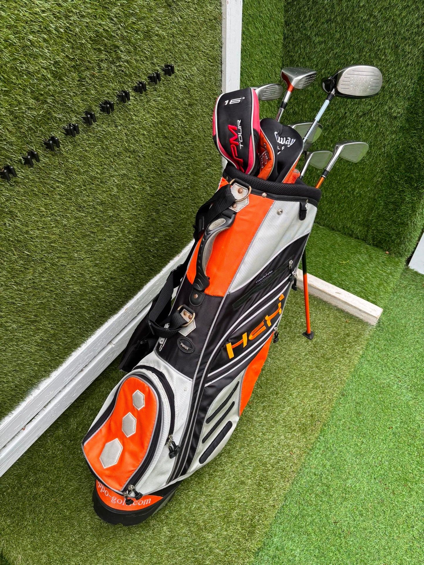Hippo XXL Golf Set with Callaway FT-i Draw Driver, TaylorMade Rescue & Hex Stand Bag