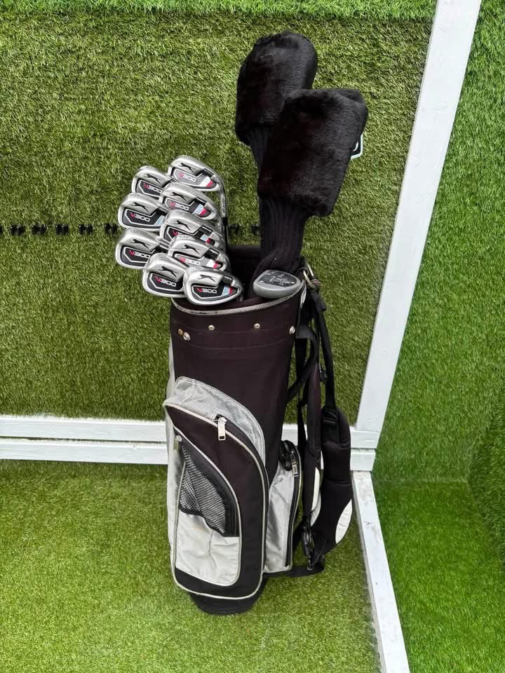 Slazenger V300 3–SW Complete Golf Set – Mitsubishi Driver, V300 3 Wood, RAM Zebra Putter & Slazenger Bag