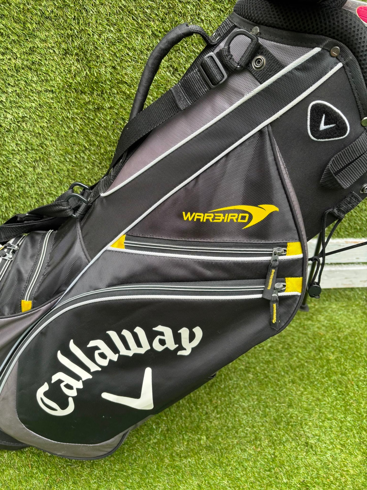Nike Ignite Dymo² Driver, Spalding Cannon Irons (3–9, SW), TaylorMade Rescue & Rossa Putter | Callaway Stand Bag