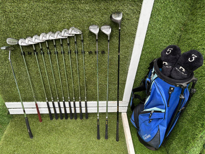 Nicklaus Linear Dynamics Golf Set with Snake Eyes Maraging Steel Driver, Matching Woods & Stand Bag