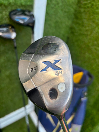 Callaway Irons, Wilson D9 Driver, Callaway Paradym X 3 Wood, Callaway X Hybrid, Wilson Infinite Putter & OUUL Premium Stand Bag