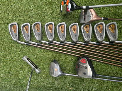 LEFT-HANDED Wilson Ultra Select Irons (3–SW) + Big Bertha Driver + Woods + Hybrid (14 Clubs)