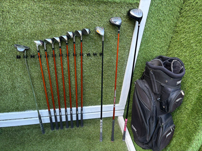 Hippo XXL Iron Set + TaylorMade r7 Rescue Hybrid + Integra Driver + Izzo Stand Bag