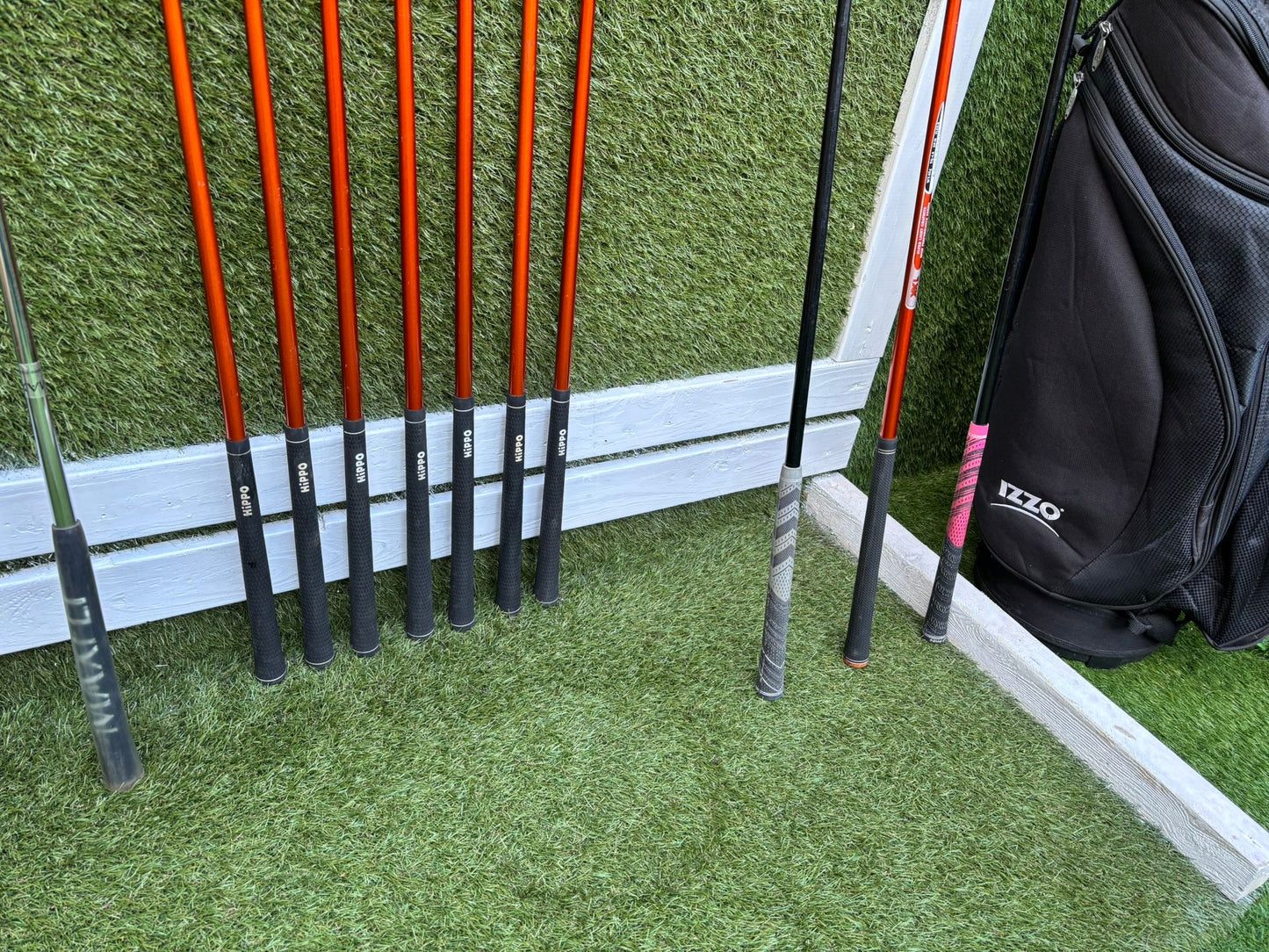 Hippo XXL Iron Set + TaylorMade r7 Rescue Hybrid + Integra Driver + Izzo Stand Bag