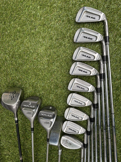 Nicklaus Linear Dynamics Golf Set with Snake Eyes Maraging Steel Driver, Matching Woods & Stand Bag