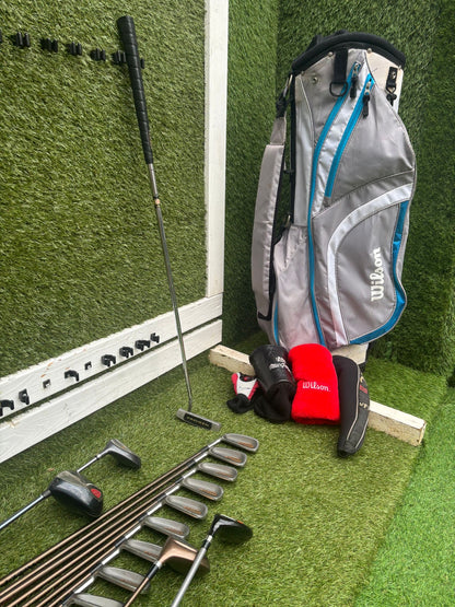 LEFT-HANDED Wilson Ultra Select Irons (3–SW) + Big Bertha Driver + Woods + Hybrid (14 Clubs)