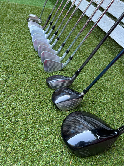 Callaway Apex DCB Irons, Mizuno Driver, Odyssey Lab Putter & TaylorMade Team Tour Cart Bag