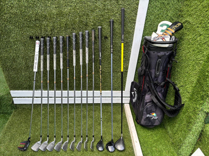 Titleist DTR Oversize Irons, PING G2 Fairway Wood & Callaway Stand Bag Golf Set