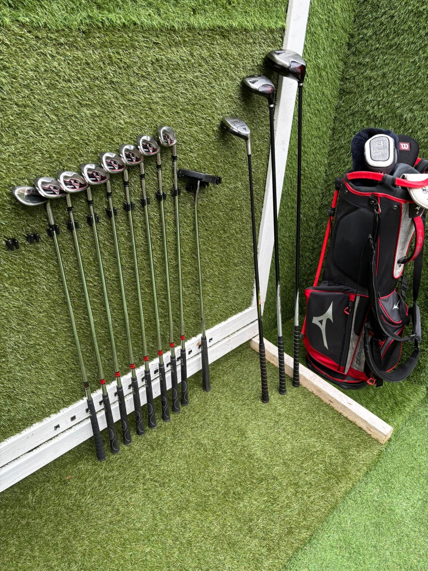 Wilson Deep Red Woods + Ram Concept Irons Set + Mizuno Stand Bag - Free P&P