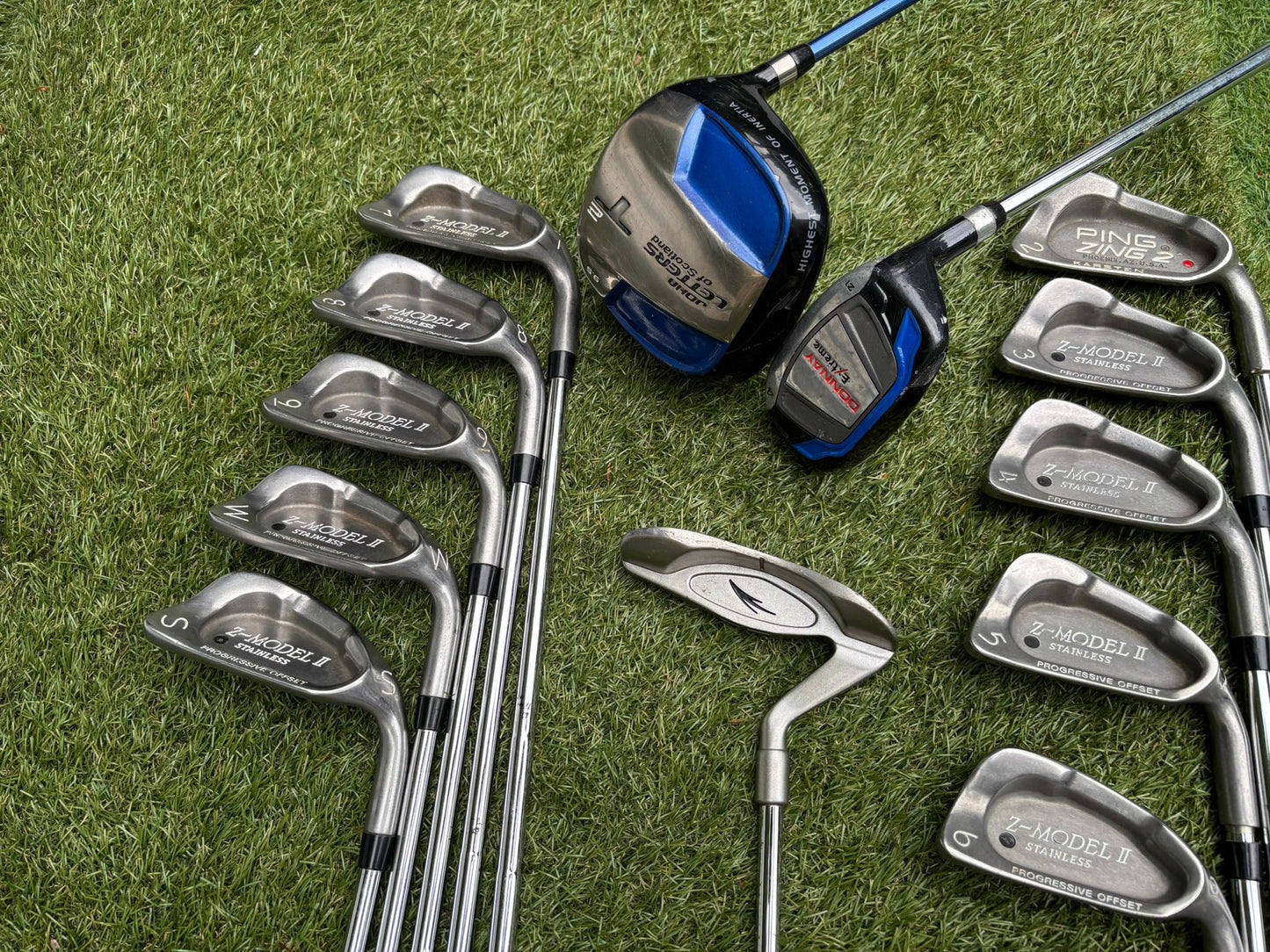 Z-Model II 3-SW Irons, Ping Zing 2 Red Dot 2 Iron, Driver, Hybrid & MacGregor Bag