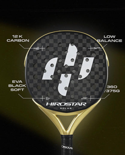 Hirostar Solar 12K Carbon Round Padel Racket