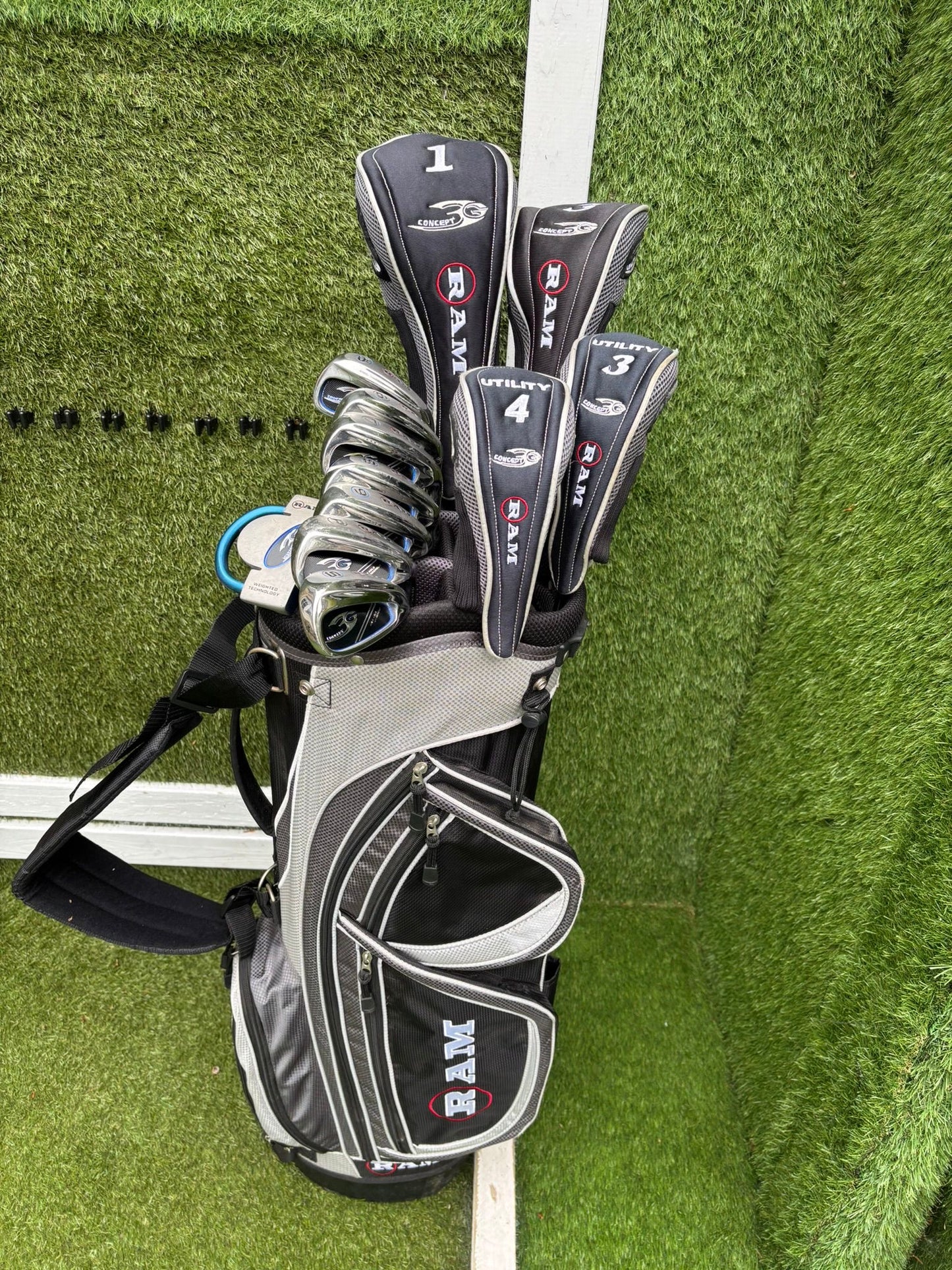 RAM Concept SG Full Golf Set 5–SW + 460cc Driver, Hybrids, Putter & Cart Bag