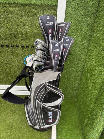 RAM Concept SG Full Golf Set 5–SW + 460cc Driver, Hybrids, Putter & Cart Bag