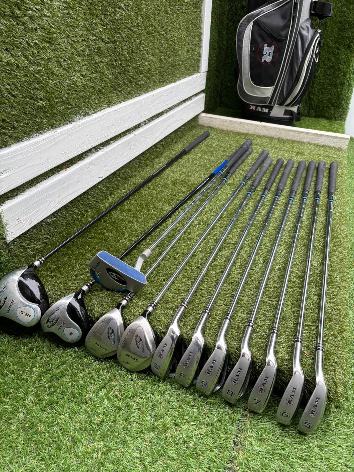 RAM Concept SG Full Golf Set 5–SW + 460cc Driver, Hybrids, Putter & Cart Bag
