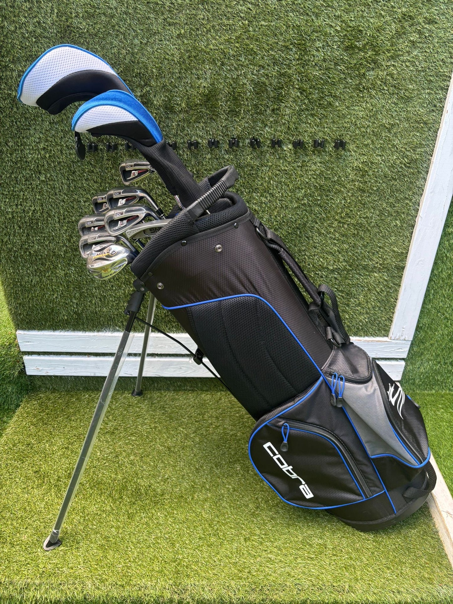 Wilson Staff Di11 Golf Set with Mizuno MX-700 Driver, Ping DSE Pengyo Putter & Cobra Stand Bag