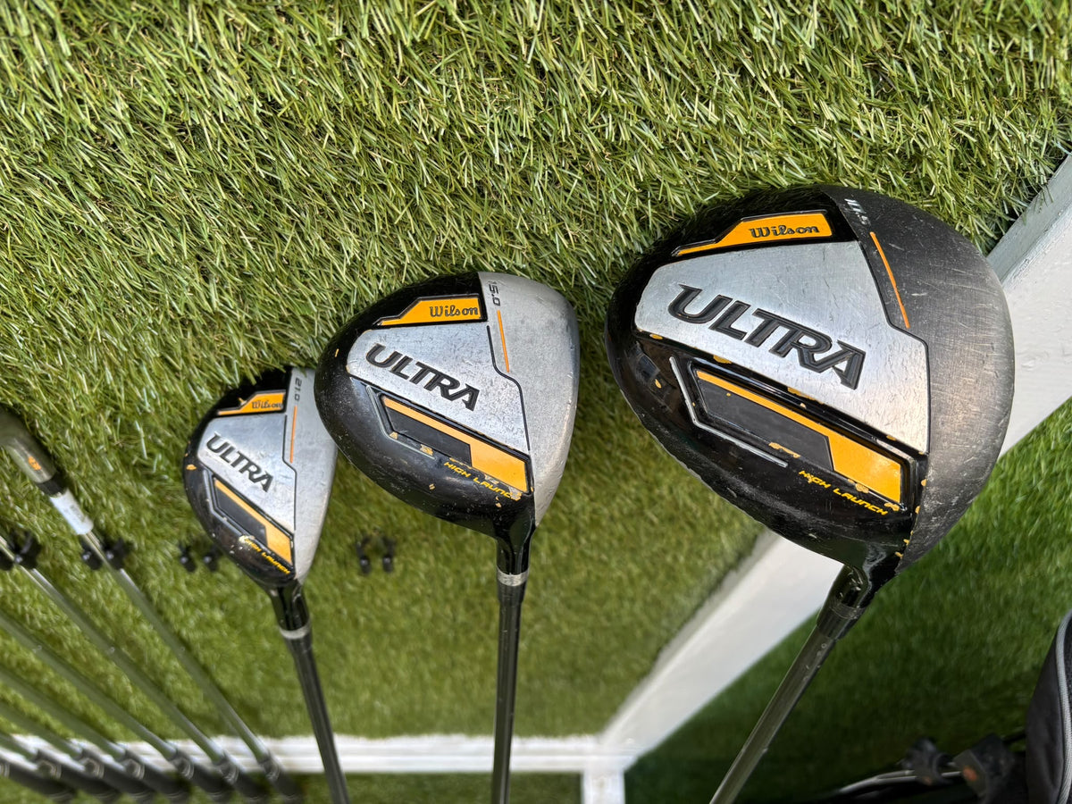 Wilson Ultra High Launch Complete Golf Set – 5–SW Irons, Matching Woods, Putter & Wilson Stand Bag
