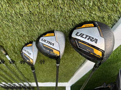Wilson Ultra High Launch Complete Golf Set – 5–SW Irons, Matching Woods, Putter & Wilson Stand Bag