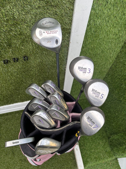 Wilson Berg HT Ladies Golf Set with Callaway Big Bertha War Bird Driver & Cart Bag