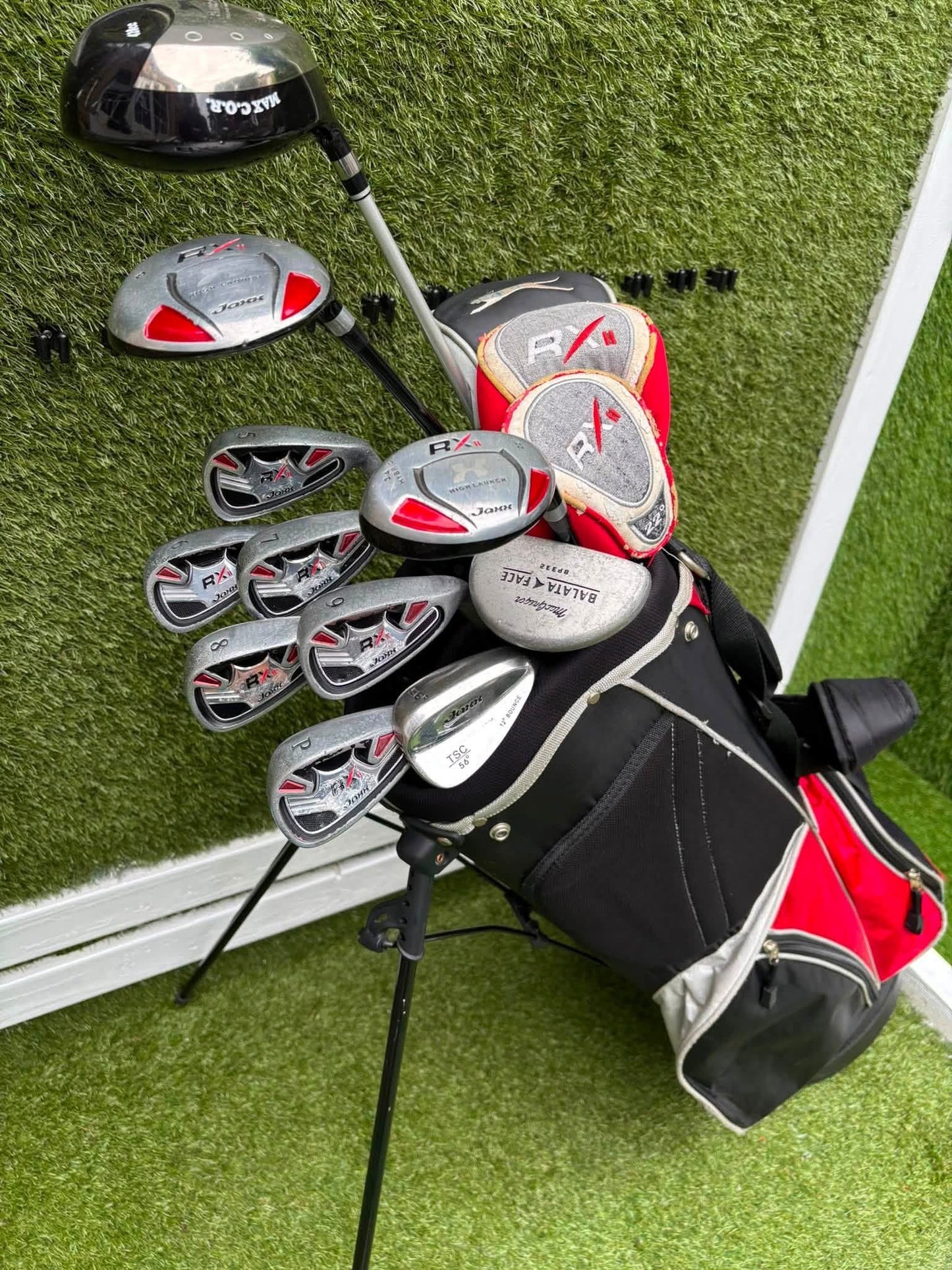 Jaxx RX II Complete Golf Set – Slazenger Panther Ti Driver, Woods, Wedge, Putter & Stand Bag