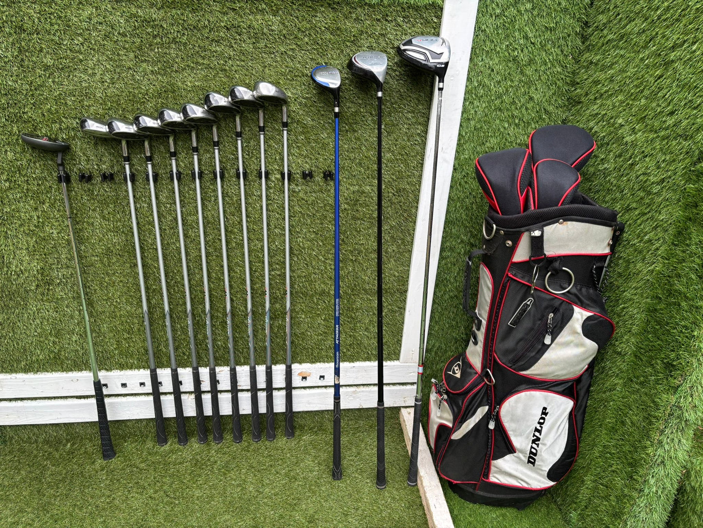 Slazenger Big Ezee Iron-Wood Golf Set V300 Driver Hybrid Stand Bag Free P&P