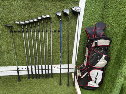 Slazenger Big Ezee Iron-Wood Golf Set V300 Driver Hybrid Stand Bag Free P&P