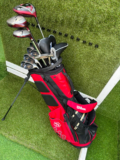 Wilson ProStaff Oversize Irons, Wilson Staff D300 Driver, Wilson Deep Red Woods & Wilson Stand Bag