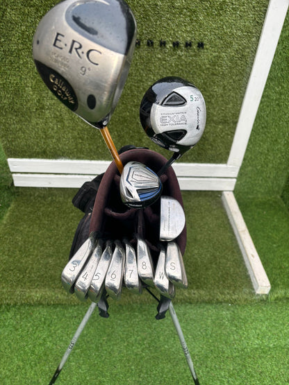 Golf Set – EEE 3ZZZ Irons + Callaway ERC Driver + Hybrid + 5 Wood + Callaway Stand Bag