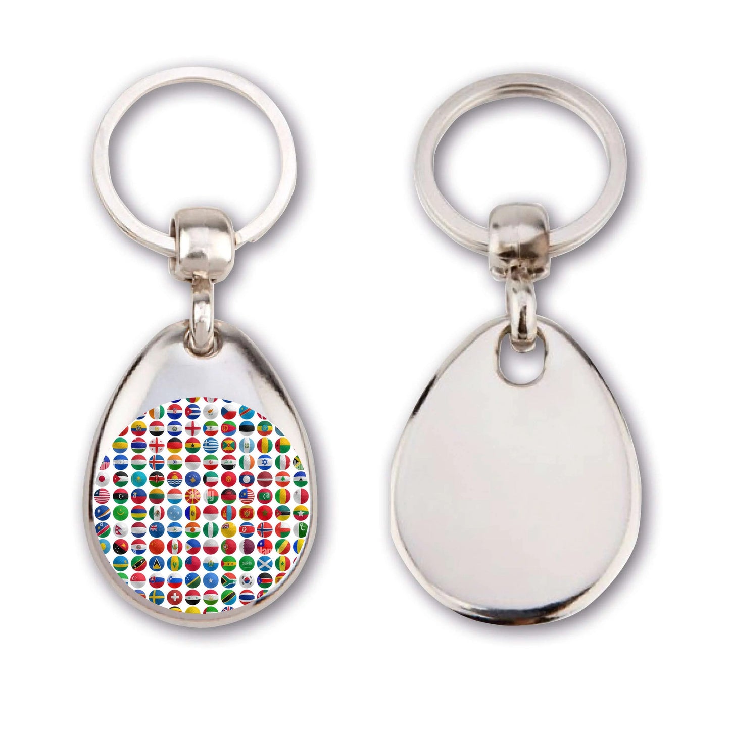 Country Flags from around the World Key Ring