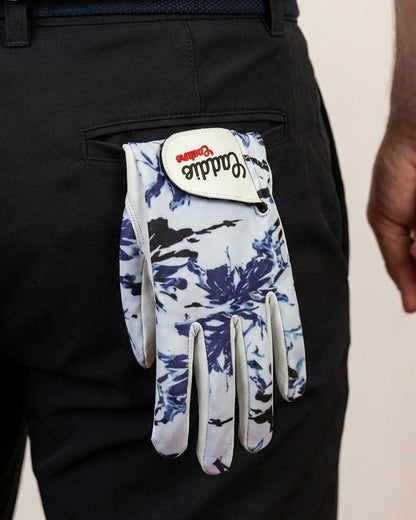 AAA Cabretta Leather Golf Glove – Indigo Pattern, Breathable