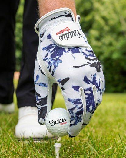 AAA Cabretta Leather Golf Glove – Indigo Pattern, Breathable