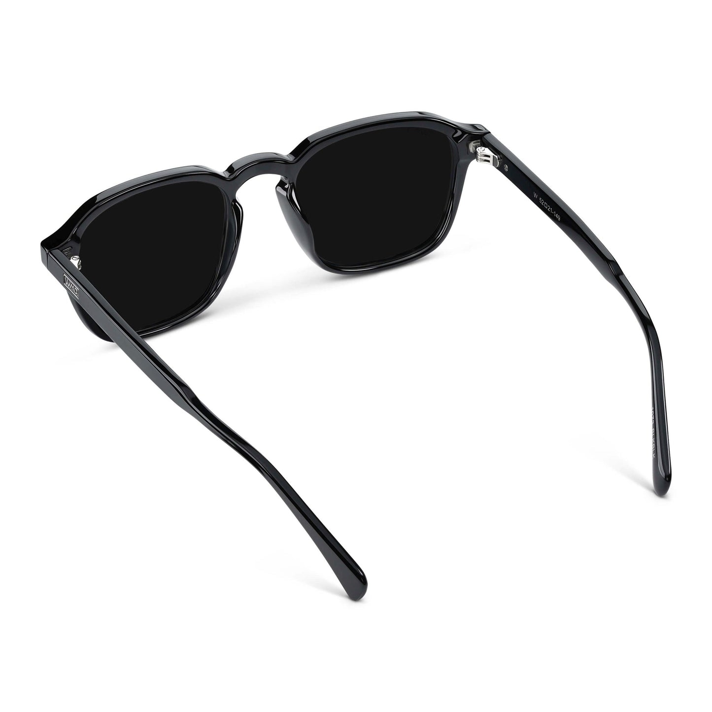 FRANCIS Men's Square Modern Retro Sunglasses in Triple Black by WMP Eyewear UK