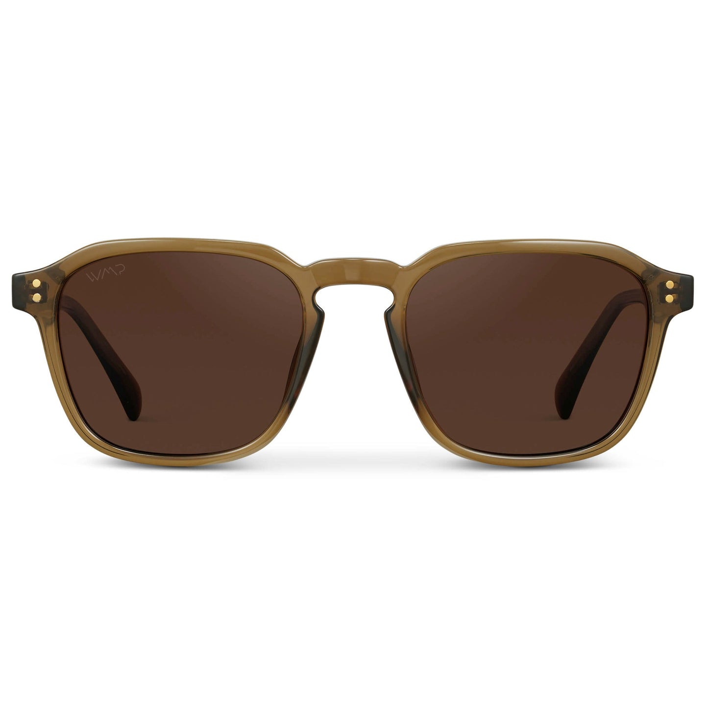 FRANCIS Men's Square Modern Retro Sunglasses in Crystal Verde by WMP Eyewear