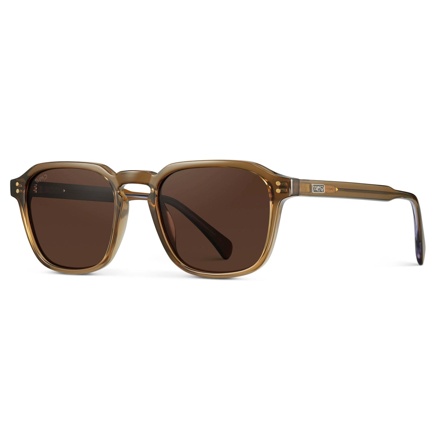 FRANCIS Men's Square Modern Retro Sunglasses in Crystal Verde by WMP Eyewear