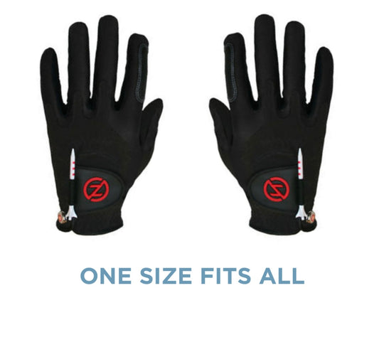 ZERO FRICTION MEN’S STORM &
RAIN GLOVE. COMES IN PAIRS AND FREE BALL MARKER AND HYBRID TEE BOTH DETACHABLE 


Hollow-core, polyester yarn plus Spandex deliver added
warmth and durability.
-Warmth minus weight.
-Premium microfiber suede grips when wet.
-20% warmer than equivalent weight wool, 35% lighter
than cotton.
-Ultimate breathability for rapid drying.
-Detachable ZF 1 3/4” Hybrid tee and ball marker.
-Works with smart phone and other touch screen devices 

-Expansion band on flap for comfort fit.