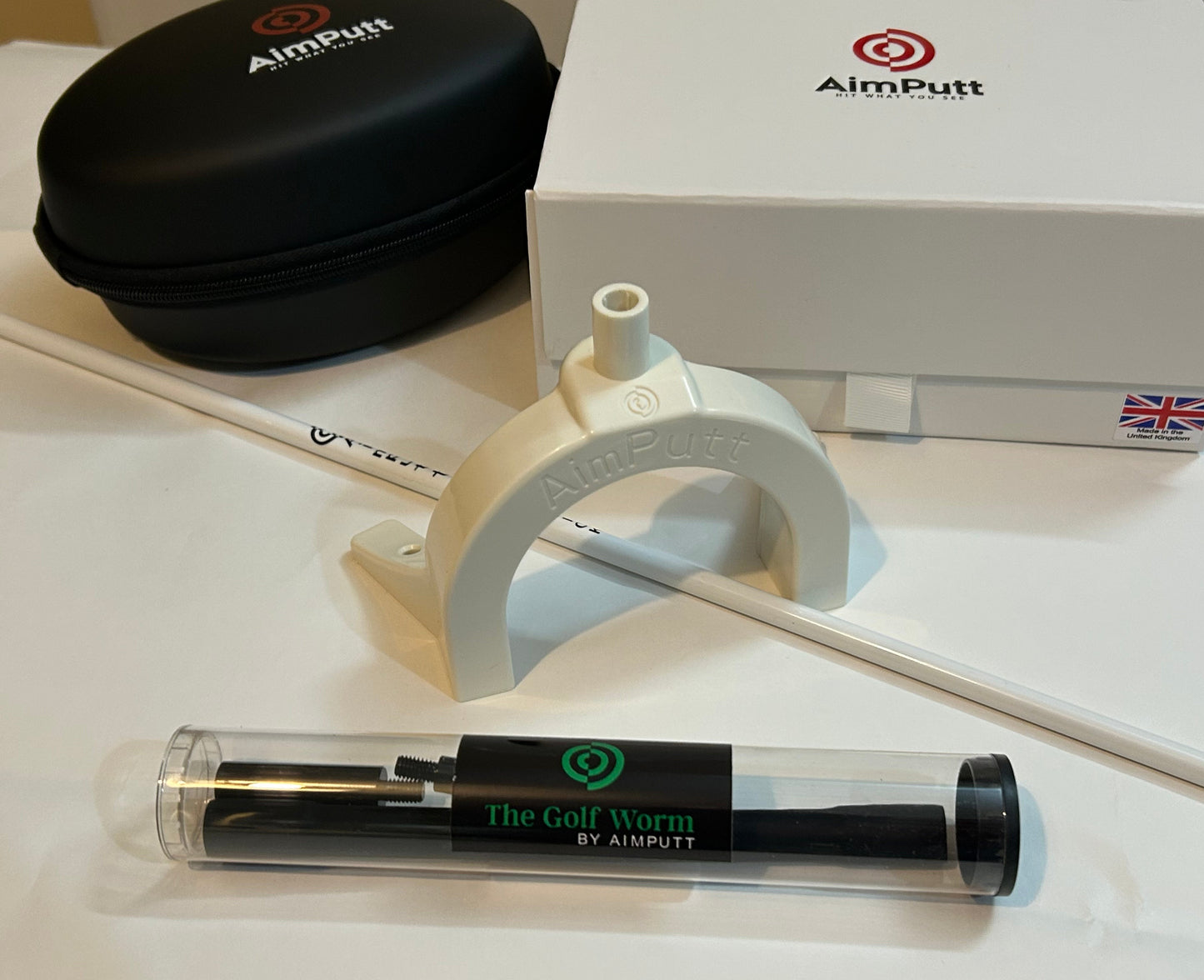 Aimputt Training Aid bundle with Golf Worm and Stick Cover !rrp £130