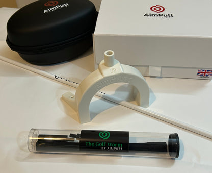 Aimputt Training Aid bundle with Golf Worm and Stick Cover !rrp £130
