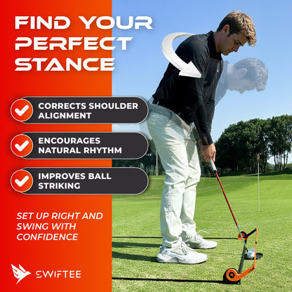 SWIFTEE Golf Alignment Trainer, All Plane Training Aid, Adjustable Swing and Putter Alignment Tool