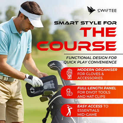 SWIFTEE Golf Glove Case Holder with Heavy-Duty Carabiner