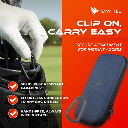 SWIFTEE Golf Glove Case Holder with Heavy-Duty Carabiner