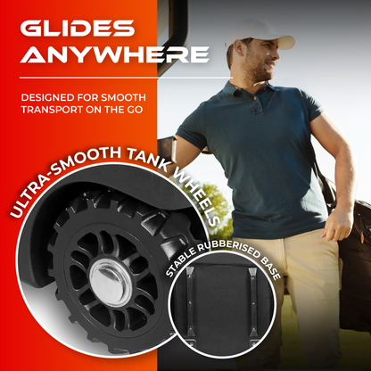 SWIFTEE Premium Golf Travel Bag with Hard Case Top & TSA Lock – 1680D Oxford, Oversized Wheels, Lightweight Airline Carrier for Maximum Club Protection