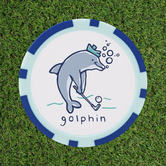 The Golphin – Premium Poker Chip Golf Ball Marker