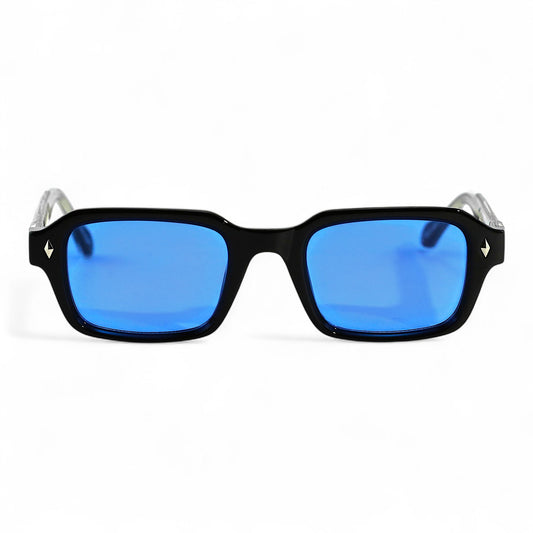 HAV Essentials Rectangular Sunglasses, Unisex, Black, Blue Gradient Lens by TrueVivid